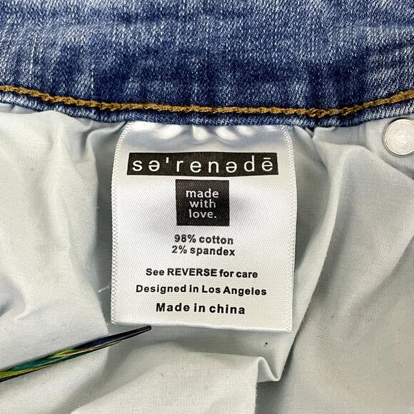 Serenede Jeans Men's Measures 39 x 31.75 Distressed Skinny Fitted Light Wash - Picture 7 of 12